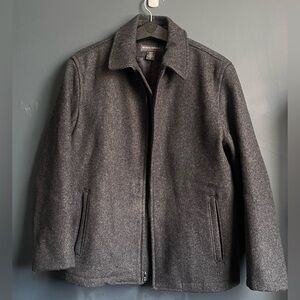 Banana Republic Mens M Wool-Blend Coat Charcoal Gray Overcoat